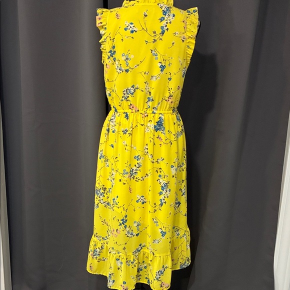 LOFT Yellow Floral Midi Dress - Picture 4 of 7